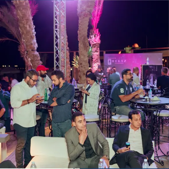 a group of clients and brokers in lazuli hurghada during the lazuli launch event