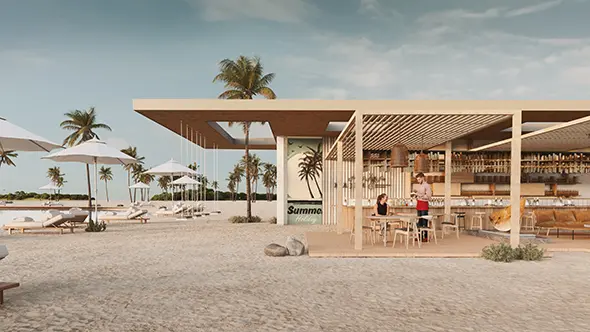 Majra 1 view of beach club in majra real estate project hurghada